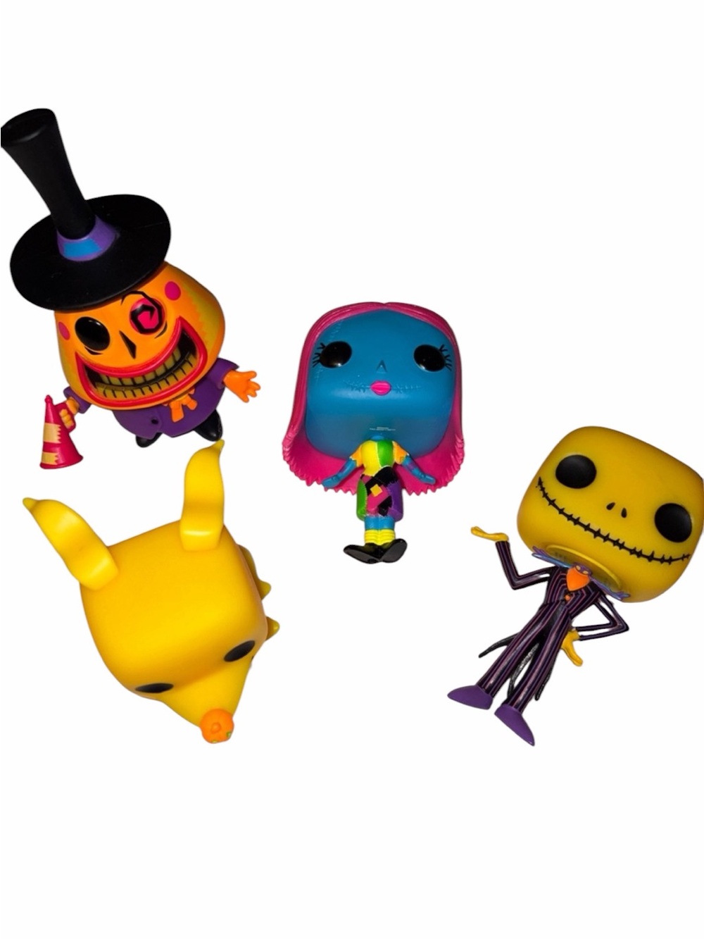 Funko Neon Nightmare Before Christmas Pop! Figures - Yellow/Blue/Pink/Purple